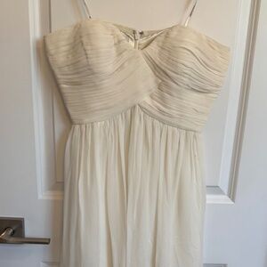 Donna Morgan White strapless chiffon dress